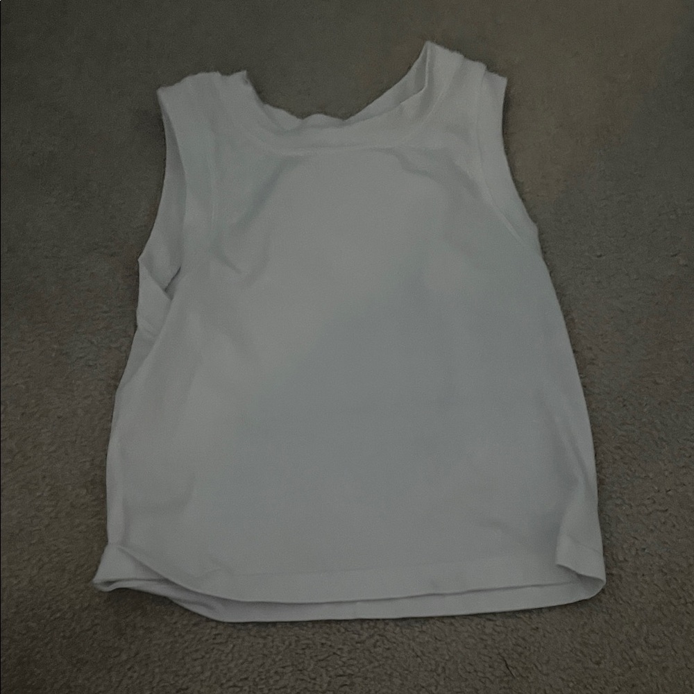 Sleeveless White Women's Top